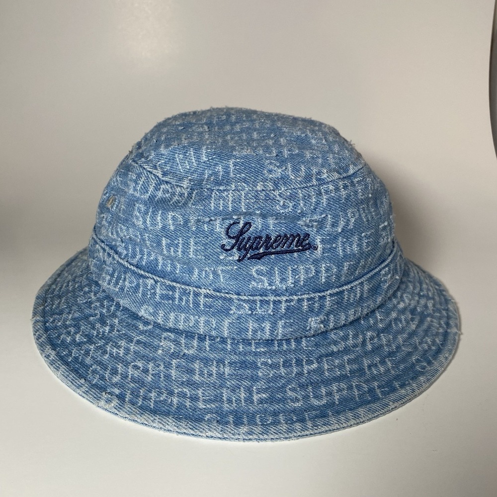 Supreme Needle Punch‎ Denim Crusher Hat Black M/L